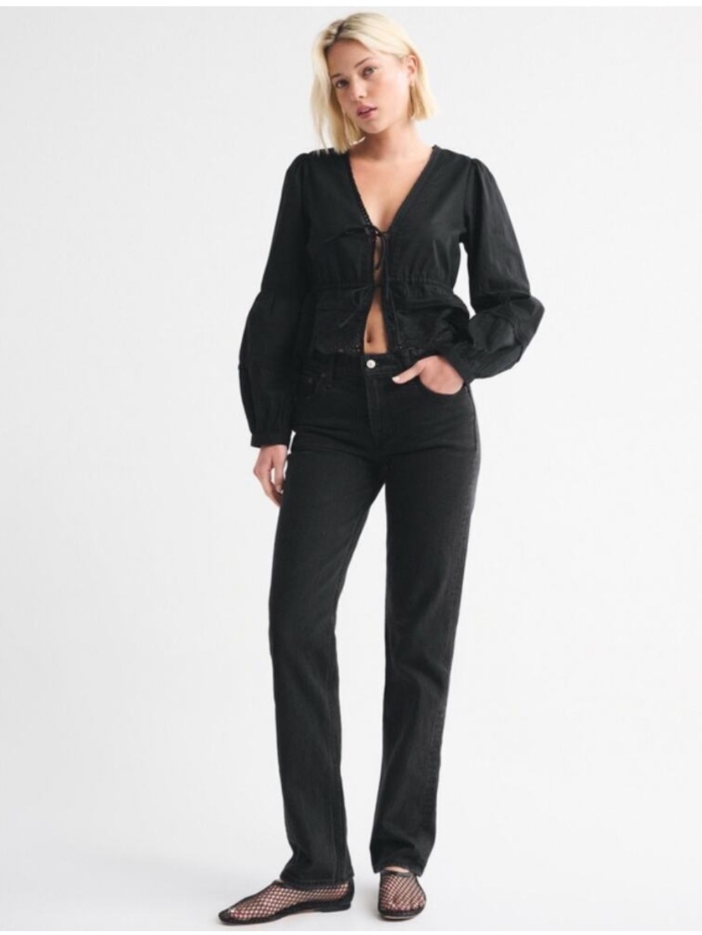 [A&F] 90s Straight Curve Love Jeans